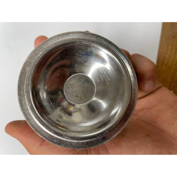 Set 6 VTG Stanhome Stanley Home Tin Metal Coasters Cupholders with Silver Stand - Picture 4 of 4